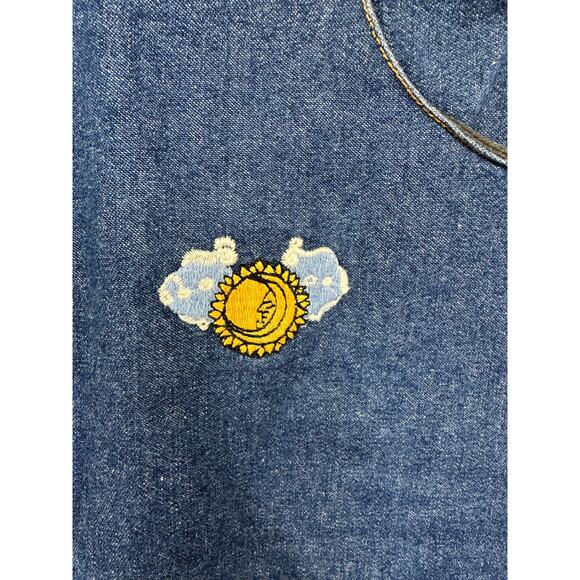 Anna Sui Vintage Embroidered Denim Jean Skirt Size 8 - Picture 6 of 10